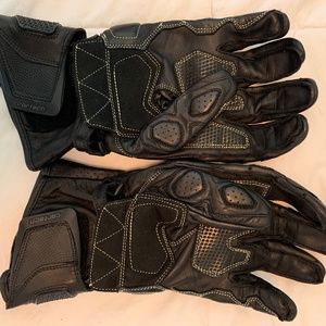 Cortech leather gauntlet perforated motorcycle gloves large
